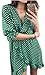 Jaycargogo Womens Wrap V-Neck Short Sleeve Ruffle Polka Dot Mini Dress Green XS 1943281882 Book Cover