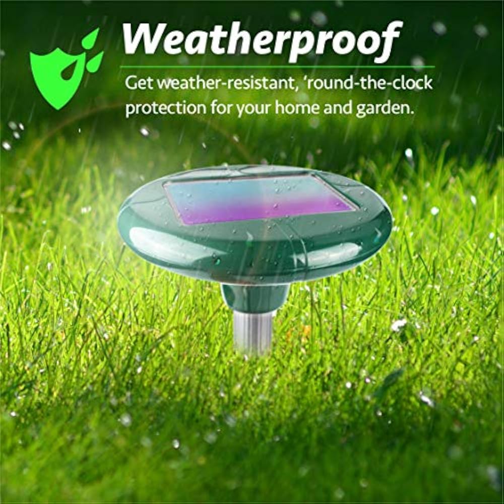 Livin&39 Well Solar Mole Repellent Yard Stakes 4pk Sonic Outdoor Pest Control 609239343225 eBay