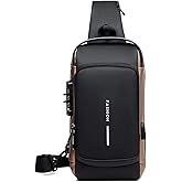 FANDARE Anti-theft Chest Bag Business Shoulder Bags Satchel Bag with USB