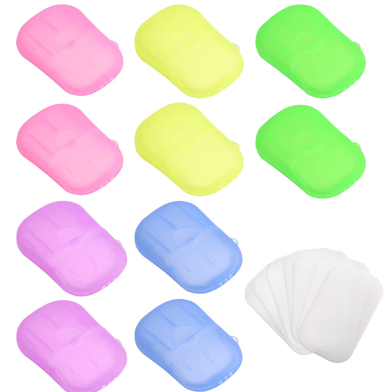 XNHIU Portable Disposable Soap Paper Travel Soap Paper Sheets Mini Scented Slice Sheets Foaming Paper for Travel and Outdoor (10)