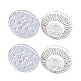 Bonlux LED Gx53 Under Cabinet Lights 5 Watts Warm White LED Gx53 Puck Light for Cabinet, Showcase, Exhibition, Shop Showroom Lighting(Pack of 4)