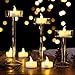 Eloer Tea Lights Flameless LED Tea Lights Candles 100 Pack, Flickering Warm Yellow 100+ Hours Battery-Powered Tealight Candle. Ideal for Party, Wedding, Birthday, Gifts and Home Decoration