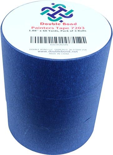 Double Bond Professional Grade 14 Day Clean Release Painters Tape, 1.88"x 60 Yrd, Pack of 3 Rolls