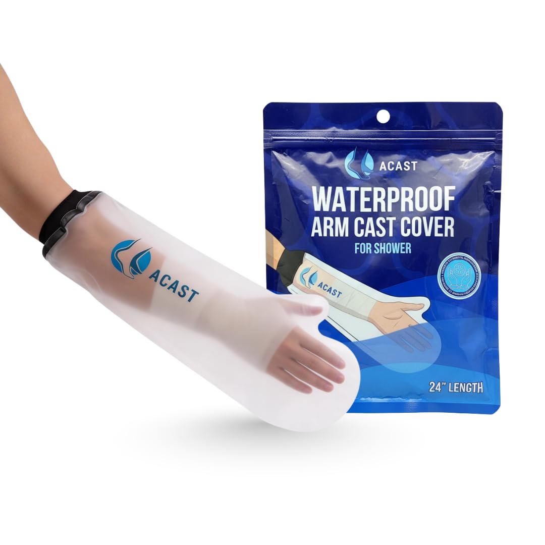ACAST Arm Cast Cover for Shower - Waterproof Cast Cover for Injuries & Plaster, Reusable Hand Sleeve Dressing Protector, Wrist, Elbow & Fingers