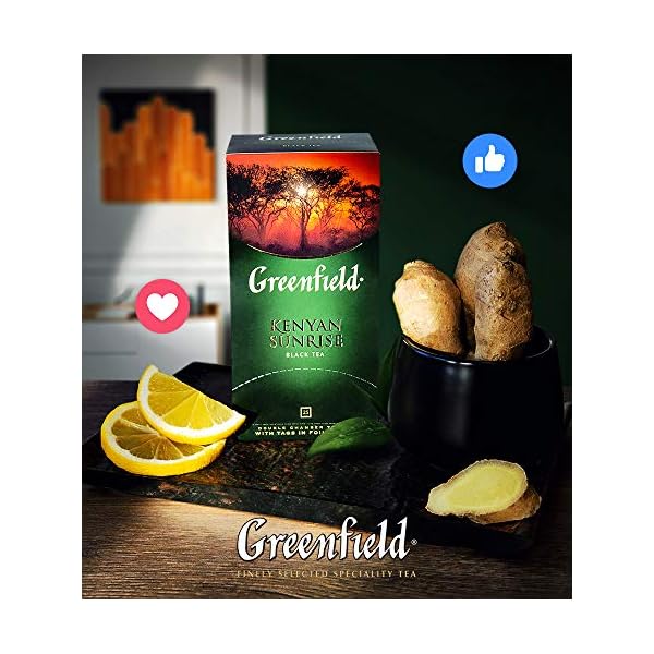 GREENFIELD KENYAN SUNRISE | 25 TEE BEUTEL | Schwarztee | Klassischer Schwarzer Tee | FrÃ¼hstÃ¼ck | Kenia | Antioxidants rich | Black Tea, Kenya | 50g – Bild 7