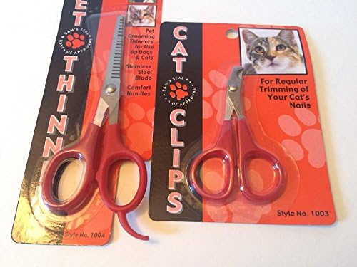 Best Sellers New Basic Cat and Small Grooming Starter Kit CAT AND SMALL DOG NAIL CLIPPERS and Hair Thinning Scissors