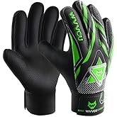 WVVOU Goalkeeper Gloves for Kids Youth, Soccer Goalie Gloves with Double Protection, Anti-Slip Soccer Gloves, Super Grip
