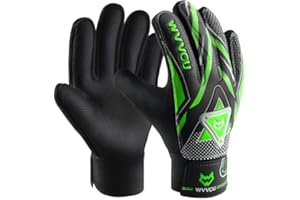 WVVOU Goalkeeper Gloves for Kids Youth, Soccer Goalie Gloves with Double Protection, Anti-Slip Soccer Gloves, Super Grip