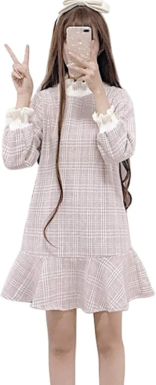 Mua Wenhai森ガール エレガント ワンピース レディース 長袖 細身 春秋冬 フォーマルドレス チュニック着痩せ 可愛い 柔らかい きれいめ 可愛い 原宿系ファッション 韓国風 Tren Amazon Nhật Chinh Hang Fado