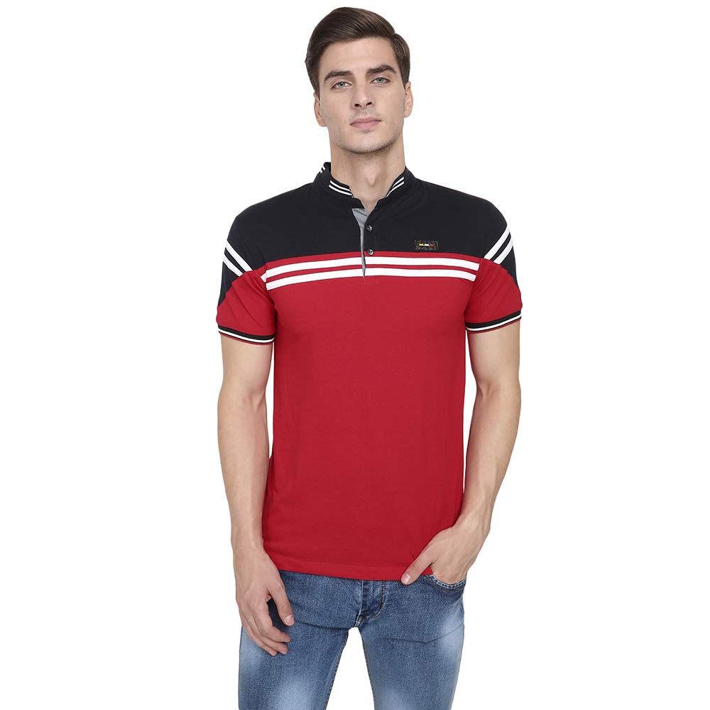 Buy V2 VALUE & VARIETY Men Half Sleeves Plain Polo Neck T-Shirt -1114049509 at Amazon.in
