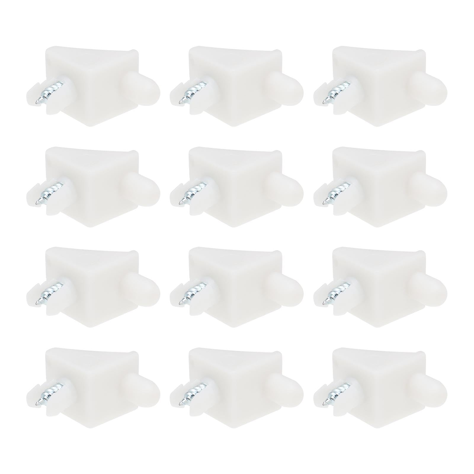 SG Store 50pcs White Shelf Support Pins Replacement Screws Shelf Plug Shelf Brackets Furniture Cabinet Plastic Corner Bracket Compatible with IKEA Pax