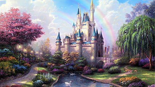DIY 5D Diamond Painting Kit - Castle Far Far Away - Embroidery Cross Stitch Home Wall Decor