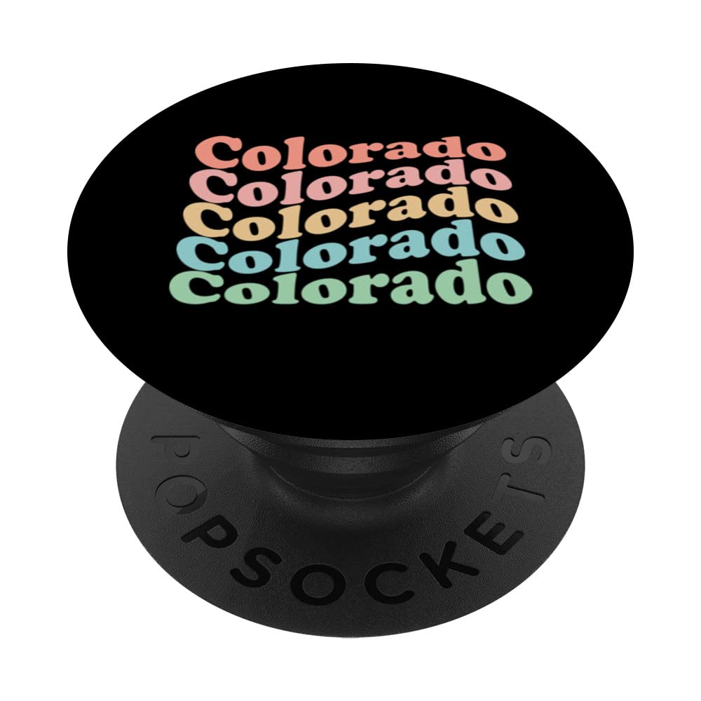 Vintage 70's USA Hippie State - Retro Colorado PopSockets Swappable PopGrip