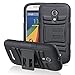 Moto G 2nd Gen Holster Case, Fosmon STURDY [Locking Swivel Belt Clip | Kickstand] Rugged Heavy Duty Shock Proof Case for Motorola Moto G 2nd Gen (Black/Black)