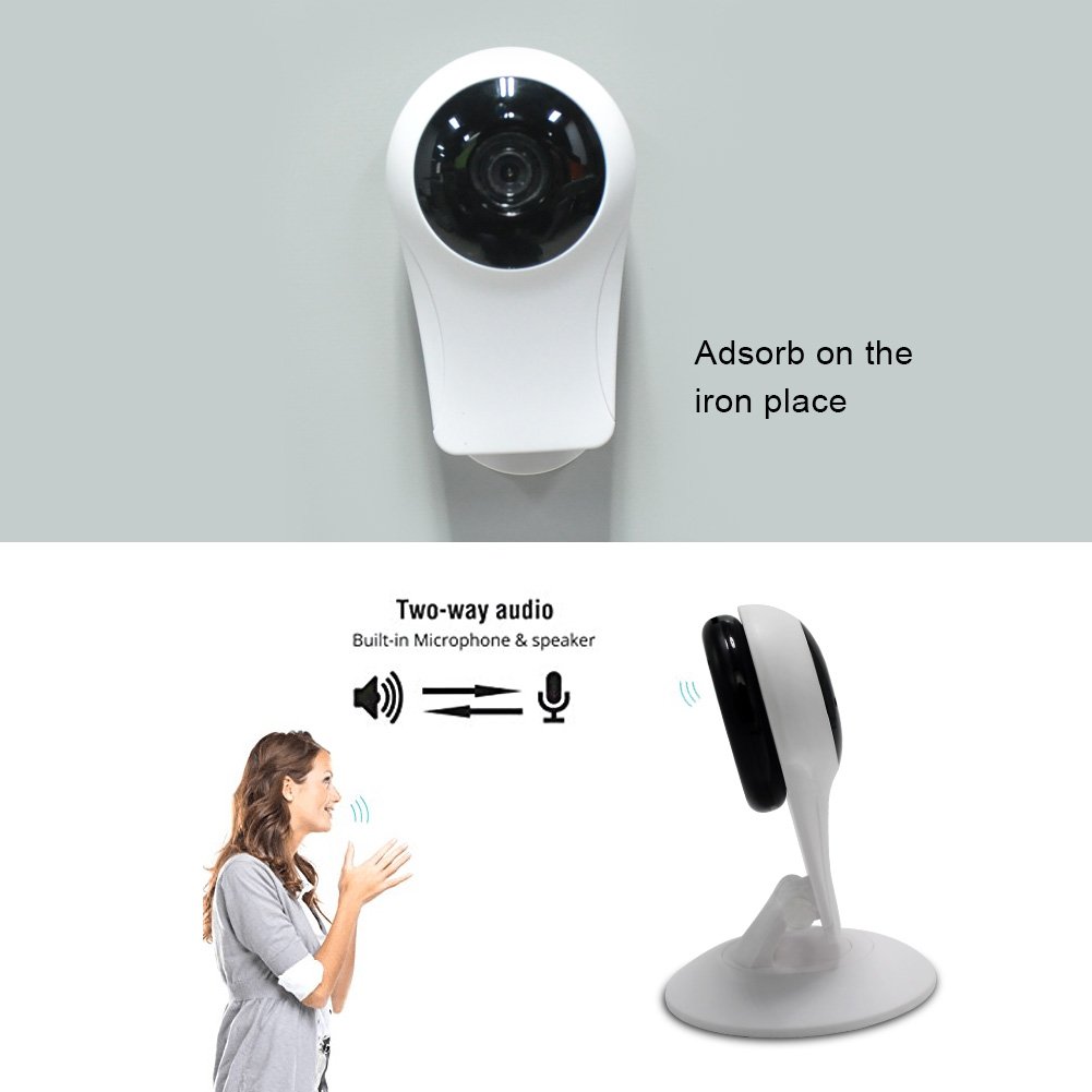 Security Camera HD 720p Surveillance Camera Wireless IP Camera Night Vision Two-way Audio Motion Detection Alerts Home Monitoring
