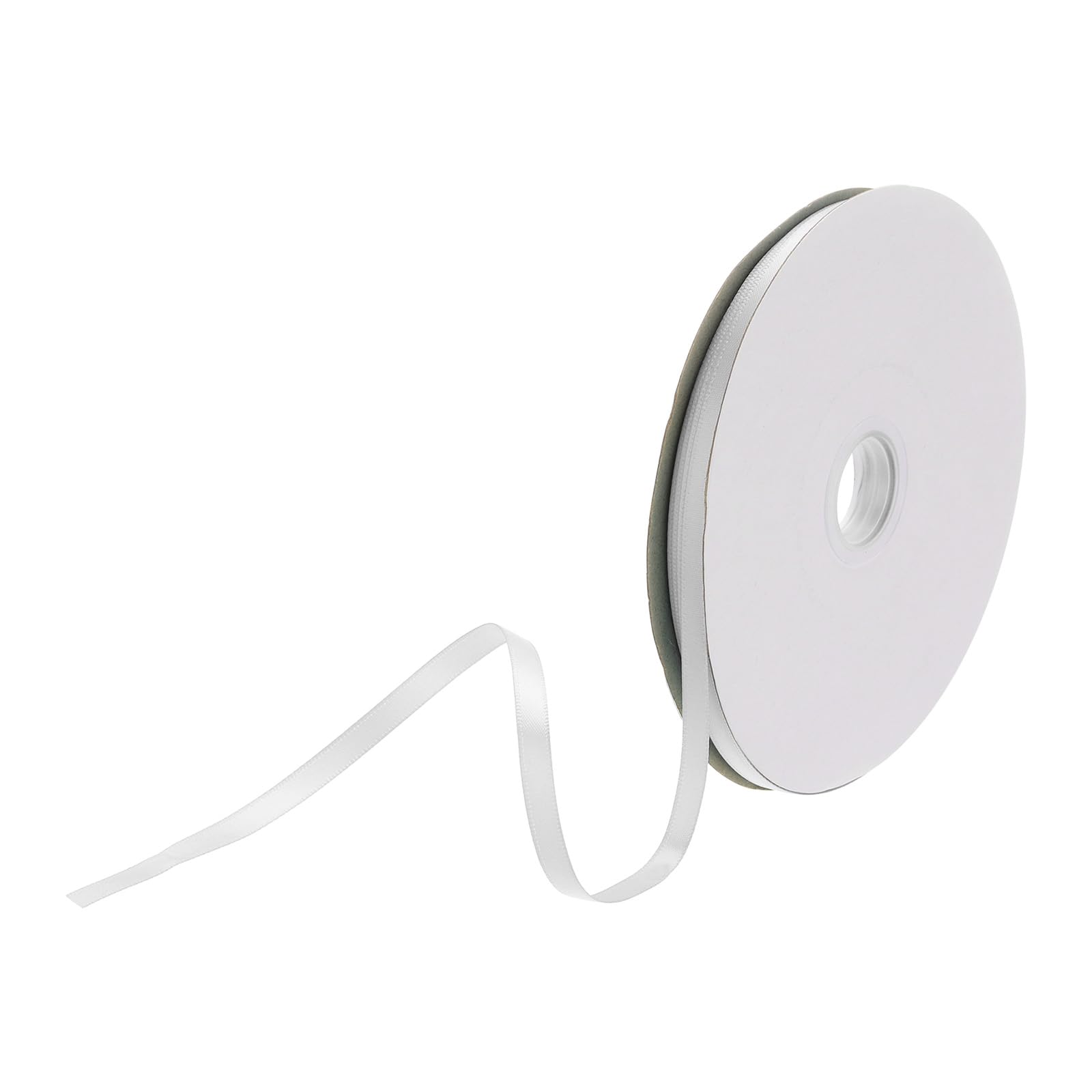 DMiotech 6mm Satin Ribbon 64m/210ft Thin Double Face Fabric Grosgrain Ribbon for Gift Wrapping Floral Hair Flower Bouquet, Grey