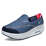 EnllerviiD Women Slip-On Platform Walking Shoes Shape Ups Fitness Shoes Wedges Sneakers