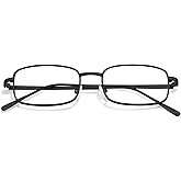 TJUTR Fashion Clear Glasses Non Prescription Fake Glasses for Women Blue Light Blocking Rectangle Metal Glasses Frame