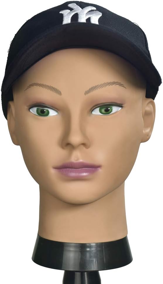 RSM Bald Female Training Head Cosmetology Mannequin Head for Wigs Making and Display with Free clamp, Skin Tone - Image 4