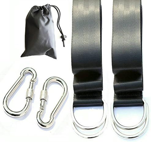 AniiKiss Tree Swing Hanging Kit Straps Hanger Belts for Swings Hammock Accessories Tree Beams Holds 2000lbs, Easy &amp; Safety Swing Hanger Installation with 2 Heavy Duty Carabiner Hooks