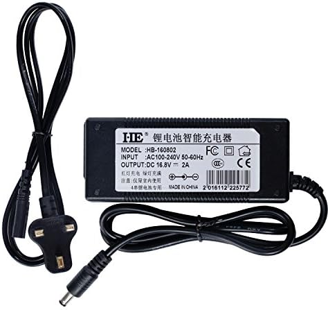 HEBANG 16.8V 2A Three-stages Lithium Battery Charger 14.4V 14.8V Battery Charger 14500 14650 17490 18500 18650 26500 Polymer lithium battery Pack Charger DC interface