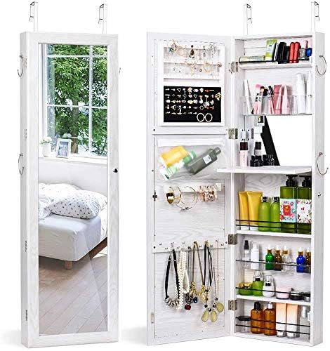 Titan Mall Jewelry Cabinet Wall Door Mounted Jewelry Organizer