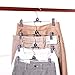 VEHHE Pants Hangers Add On Skrit Hangers with Clips 10 PCS Clothes Stackable Hangers Space Saving Adjustable Non-Slip Stainless Metal Hangers Heavy Duty for Clothes Shoes Slacks Ties Hats