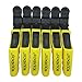 6pcs Salon Croc Hair Styling Clips-Sectioning Plastic Alligator Hair Clip For Thick Hair-Non-Slip DIY Accessories Hairgrip for Women and Girls (Yellow)