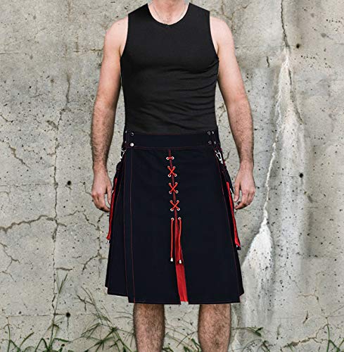 4 Utility+Kilt+Black+Hybrid+Mens