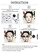 COKOHAPPY Day of the Dead Sugar Skull Black Skeleton Temporary Face Tattoo Kit - Pack of 3 Kits