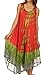 Sakkas Macey Embroidered Tie Dye Sleeveless Zebra Print Dress/Cover Up