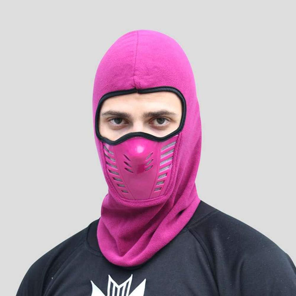 GREENPURE Balaclava-Ski Mask Winter Outdoor Face Mask with Air Mask Windproof Warmer Hood Heavyweight Extreme Cold Weather Face Mask - Motorcycle, Ski & Snowboard Winter Gear for Men & Women (Pink)