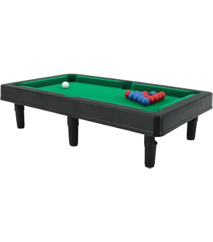 Mini Mesa De Billar Portátil 2 Juegos – Juguete De Billar En Miniatura Con Palos Y Bolas, Ideal Para Aliviar El Estrés, Jugar En Familia O Llevar De Viaje