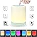 Senmil Table Lamp Night Light Bluetooth Speakers Portable Wireless Music Speaker Smart Touch Sensor Bedside Lamps Dimmable 3 White Light Levels RGB Color Changing with Handle TF Card/AUX-IN Supported