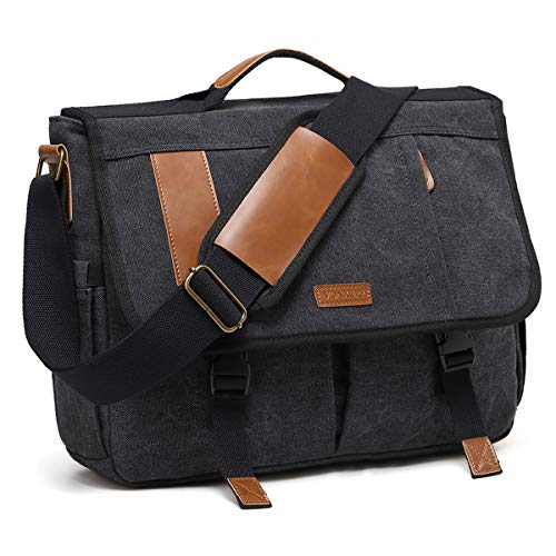 Vonxury Mens Messenger Bag Vintage Canvas 15 inch Laptop Bag Large Satchel Bag