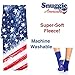 Snuggie Americana- The Original Blanket with Sleeves, Warm Fleece, Fits Most Adults 71”x 54”, Red, White & Blue America Flag- Bonus Warm Cozy Socks Included