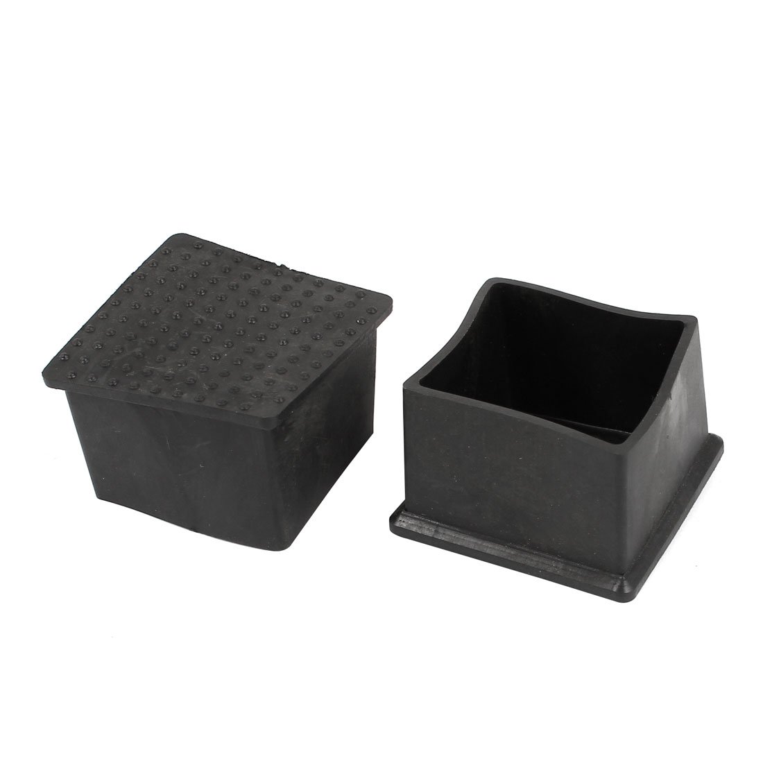 Sourcingmap Rubber Square Furniture Foot Cover Holder Protector 45mm x 45mm 2 Pcs