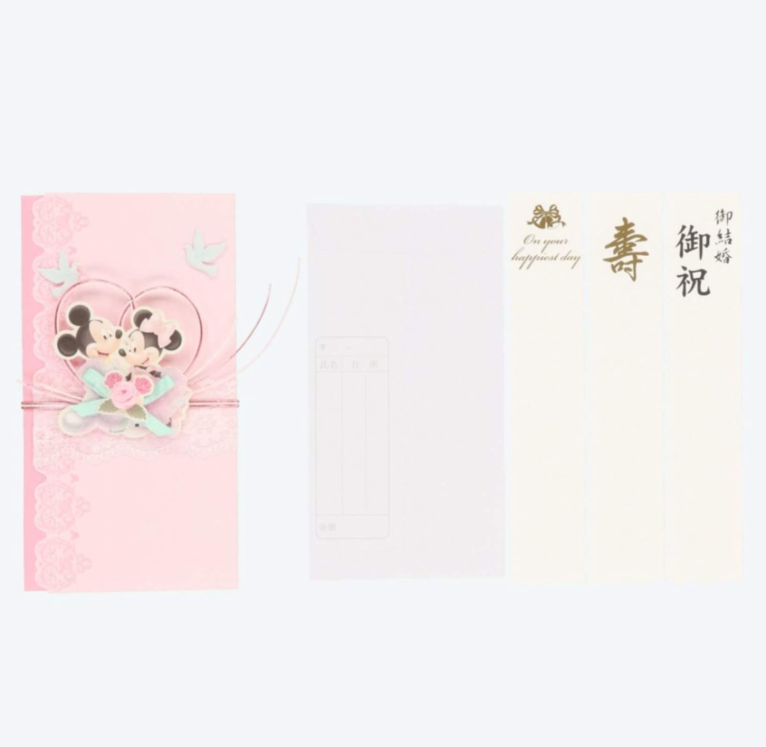Amazon ミッキーマウス ミニーマウス バラモチーフ ピンク ウエディング ご祝儀袋 御祝儀 結婚 祝い 金封 東京ディズニーリゾート限定 東京 ディズニー シー ランド リゾート 限定 Tdr 祝儀袋 文房具 オフィス用品