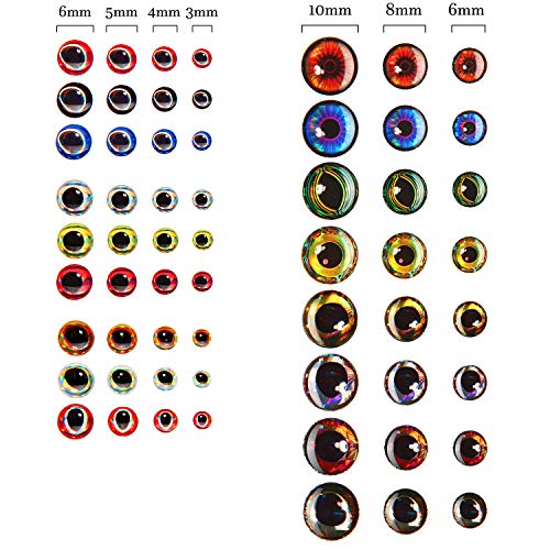 Gejoy 1242 Stück 3D 4D Angelaugen Oval Angelköder Augen Realistisches Angelauge für die Herstellung von Angelködern… – Bild 3
