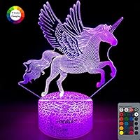 Focusky Unicorn Night Light for Kids,Dimmable LED Nightlight Bedside Lamp,16 Colors+7 Colors Changing,Touch&Remote Control,Best Unicorn Toys Birthday Gifts for Girls Boys