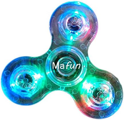 Mafun LED table Toy EDC Hand Spinner, High Speed Bearing - 2-3 Mins Of Smooth Spinning, For Adult Children, Stress Relief, ADD, Anxiety, Autism Sensory (Crystal)
