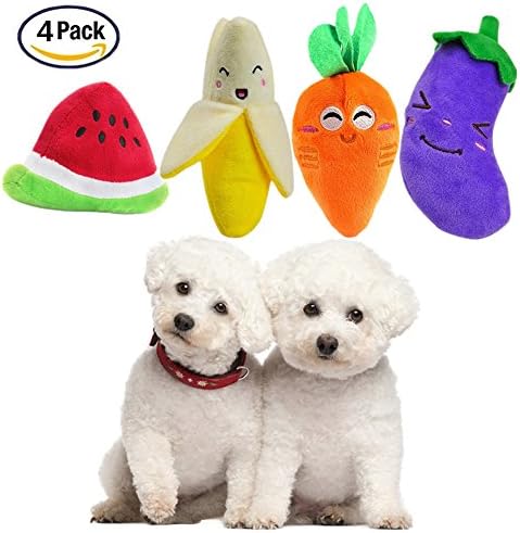 HTKJ Squeaky Dog Toys for Small Medium Dogs, Puppy Dog Plush Toys (Type-C) …