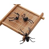 bestwishes2u 1 Pair Trendy Black Spider Punk Unisex Funny Stud Earring Women Men Jewelery