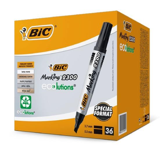 BIC Marking 2300 ECOlutions Black Permanent Marker Pens - Pack of 36 โ image 1