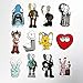 Meet Holiday KAWS Stylish Stickers Laptop Car Helmet Luggage Skateboard Computer Keyboard Fridge Personalize Decals(27pcs)