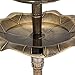 Best Choice Products Decorative Garden Solar-Powered LED Pedestal Bird Bath Feeder w/Planter, Lamp Topper, Bronze
