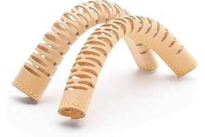 Jiesinlov 2Pcs Bag Handle Wrap Covers for Speedy 25 30 35,Vachetta Leather Grip Protector Strap,Stain and Abrasion Resistant(Apricot)