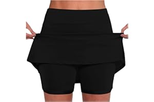 Tennis Skirt Women with Shorts High Waisted Golf Skorts with Pockets Summer Sport Running Skort for Athletic Running