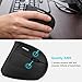 MoKo Wireless Vertical Mouse, 2.4G Ergonomic Wrist Relax Mouse with 3 Adjustable DPI Levels and 6 Buttons for Laptop, PC, Notebook, Chromebook, MacBook - Black