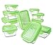 Snapware 20 piece Tempered Glasslock Storage Containers with Snaplock Lid , Microwave & Oven Safe